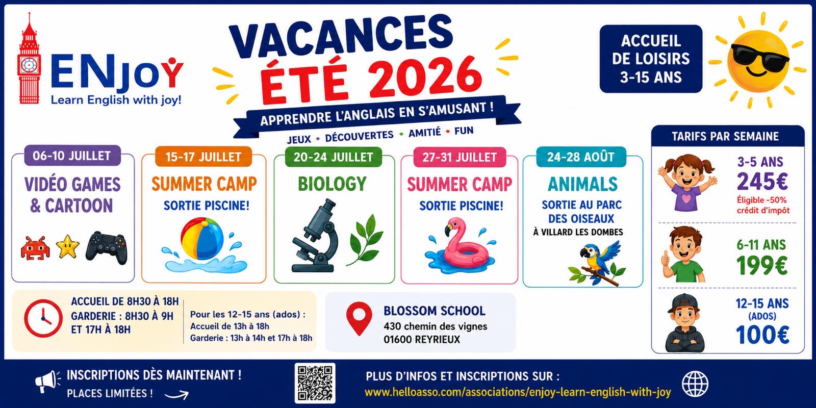 Stages d'anglais pour enfants ENJOY